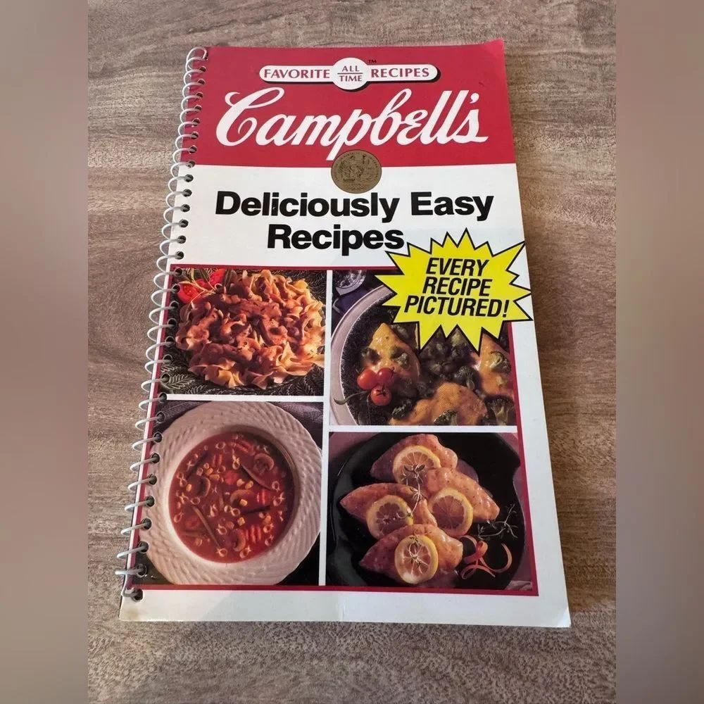 Favorite Recipes Campbell’s Delisciously Easy Recipes Spiral Cookbook 1992